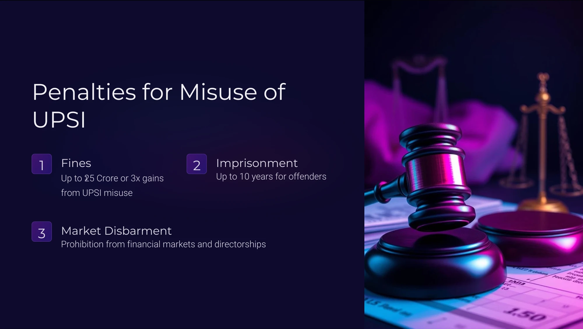 Penalties for Misuse of UPSI