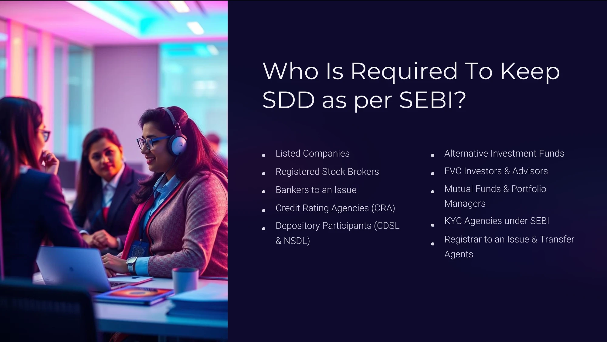 Who Is Required To Keep SDD as per SEBI